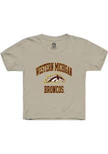 Summit Sportswear Western Michigan Broncos Youth Tan Number 1 Neutral Short Sleeve T-Shirt