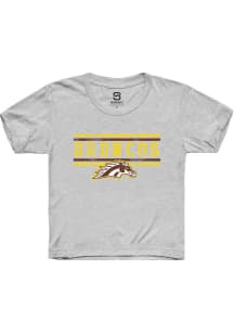 Summit Sportswear Western Michigan Broncos Youth Ash Bars Short Sleeve T-Shirt