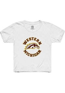 Summit Sportswear Western Michigan Broncos Youth White Circle Short Sleeve T-Shirt
