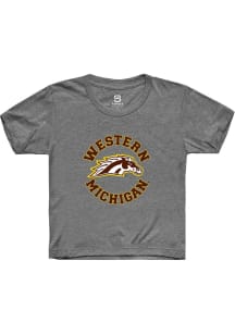 Summit Sportswear Western Michigan Broncos Youth Grey Circle Short Sleeve T-Shirt