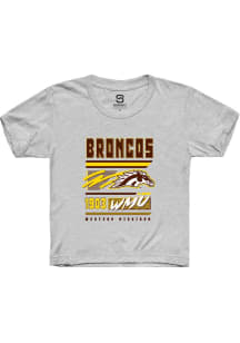 Summit Sportswear Western Michigan Broncos Youth Ash Retro Short Sleeve T-Shirt
