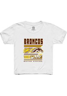 Summit Sportswear Western Michigan Broncos Youth White Retro Short Sleeve T-Shirt