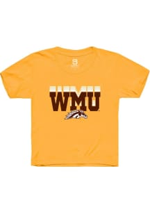 Summit Sportswear Western Michigan Broncos Youth Gold Repeat Short Sleeve T-Shirt