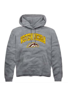 Summit Sportswear Western Michigan Broncos Mens Grey Arch Logo Long Sleeve Hoodie
