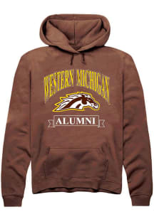 Summit Sportswear Western Michigan Broncos Mens Brown Alumni Banner Long Sleeve Hoodie