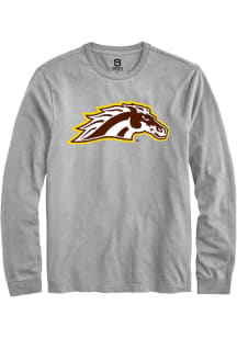 Summit Sportswear Western Michigan Broncos Grey Primary Logo Long Sleeve T Shirt