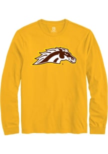 Summit Sportswear Western Michigan Broncos Gold Primary Logo Long Sleeve T Shirt