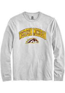 Summit Sportswear Western Michigan Broncos White Arch Logo Long Sleeve T Shirt