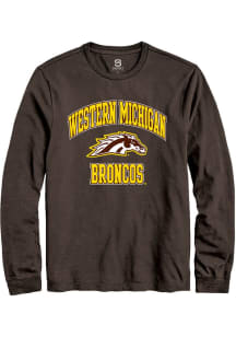Summit Sportswear Western Michigan Broncos Brown Number 1 Primary Long Sleeve T Shirt