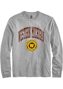 Summit Sportswear Western Michigan Broncos Grey Arch Seal Long Sleeve T Shirt