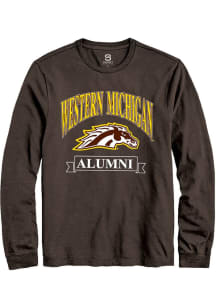 Summit Sportswear Western Michigan Broncos Brown Alumni Banner Long Sleeve T Shirt