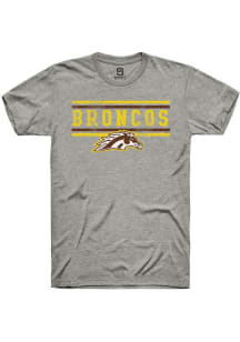 Summit Sportswear Western Michigan Broncos Grey Bars Short Sleeve T Shirt