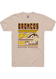 Summit Sportswear Western Michigan Broncos Tan Retro Short Sleeve T Shirt