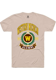 Summit Sportswear Western Michigan Broncos Tan Alumni Wreath Short Sleeve T Shirt