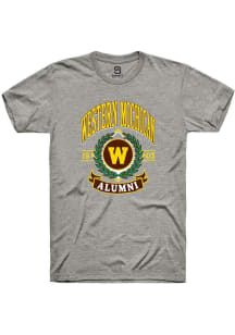 Summit Sportswear Western Michigan Broncos Grey Alumni Wreath Short Sleeve T Shirt