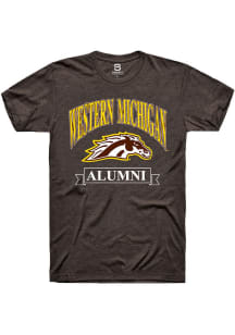 Summit Sportswear Western Michigan Broncos Brown Alumni Banner Logo Short Sleeve T Shirt