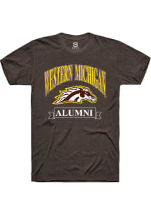 Summit Sportswear Western Michigan Broncos Brown Alumni Banner Short Sleeve T Shirt