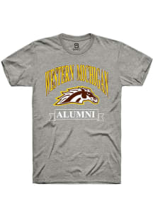 Summit Sportswear Western Michigan Broncos Grey Alumni Banner Short Sleeve T Shirt