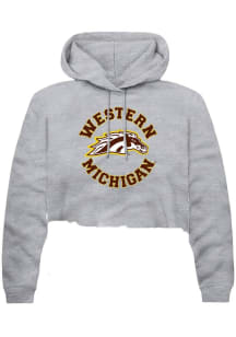 Summit Sportswear Western Michigan Broncos Womens Grey Circle Hooded Sweatshirt