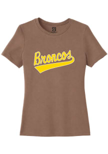 Summit Sportswear Western Michigan Broncos Womens Brown Tail Short Sleeve T-Shirt