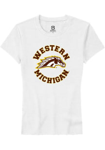 Summit Sportswear Western Michigan Broncos Womens White Circle Short Sleeve T-Shirt