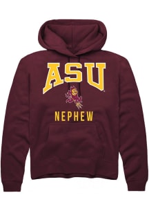 Summit Sportswear Arizona State Sun Devils Mens Maroon Nephew Long Sleeve Hoodie