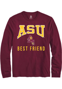 Summit Sportswear Arizona State Sun Devils Maroon Best Friend Long Sleeve T Shirt