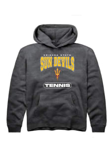 Summit Sportswear Arizona State Sun Devils Youth Charcoal Tennis Long Sleeve Hoodie