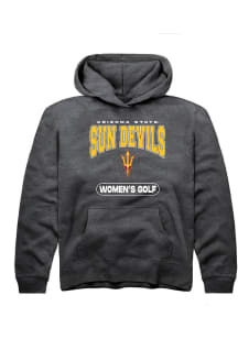 Summit Sportswear Arizona State Sun Devils Youth Charcoal Womens Golf Long Sleeve Hoodie