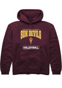 Summit Sportswear Arizona State Sun Devils Youth Maroon Volleyball Long Sleeve Hoodie