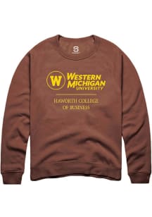 Summit Sportswear Western Michigan Broncos Mens Brown Haworth College of Business Long Sleeve Crew..