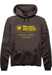 Summit Sportswear Western Michigan Broncos Mens Brown Haworth College of Business Logo Long Sleeve..