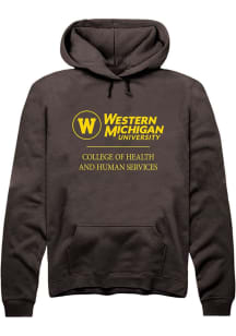 Summit Sportswear Western Michigan Broncos Mens Brown College of Health and Human Services Logo Lo..