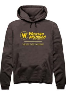 Summit Sportswear Western Michigan Broncos Mens Brown Merze Tate College Logo Long Sleeve Hoodie