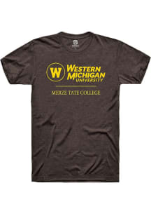 Summit Sportswear Western Michigan Broncos Brown Merze Tate College Logo Short Sleeve T Shirt