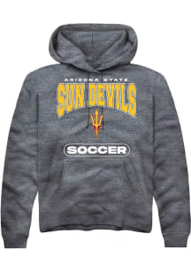 Summit Sportswear Arizona State Sun Devils Mens Charcoal Soccer Long Sleeve Hoodie