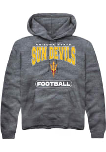 Summit Sportswear Arizona State Sun Devils Mens Charcoal Football Long Sleeve Hoodie