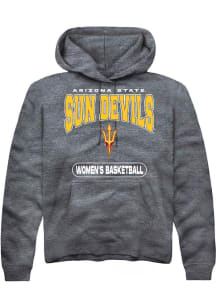 Summit Sportswear Arizona State Sun Devils Mens Charcoal Womens Basketball Long Sleeve Hoodie