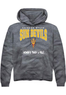 Summit Sportswear Arizona State Sun Devils Mens Charcoal Womens Track and Field Long Sleeve Hoodie