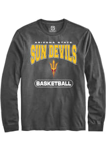 Summit Sportswear Arizona State Sun Devils Charcoal Basketball Long Sleeve T Shirt