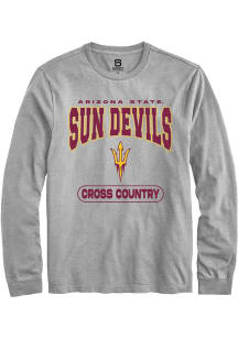 Summit Sportswear Arizona State Sun Devils Grey Cross Country Long Sleeve T Shirt