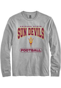 Summit Sportswear Arizona State Sun Devils Grey Football Long Sleeve T Shirt