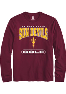 Summit Sportswear Arizona State Sun Devils Maroon Golf Long Sleeve T Shirt
