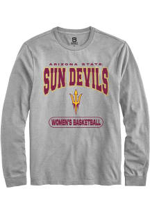 Summit Sportswear Arizona State Sun Devils Grey Womens Basketball Long Sleeve T Shirt