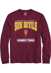 Summit Sportswear Arizona State Sun Devils Maroon Womens Tennis Long Sleeve T Shirt