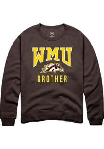 Summit Sportswear Western Michigan Broncos Mens Brown Brother Long Sleeve Crew Sweatshirt
