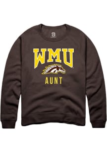 Summit Sportswear Western Michigan Broncos Mens Brown Aunt Long Sleeve Crew Sweatshirt