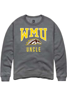 Summit Sportswear Western Michigan Broncos Mens Grey Uncle Long Sleeve Crew Sweatshirt
