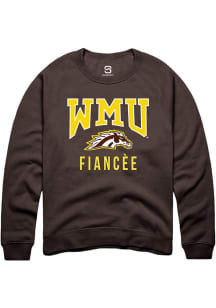 Summit Sportswear Western Michigan Broncos Mens Brown Fiancée Long Sleeve Crew Sweatshirt