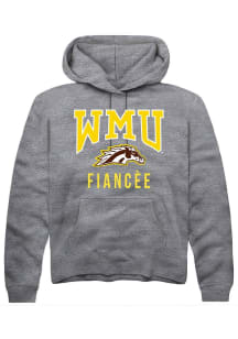 Summit Sportswear Western Michigan Broncos Mens Grey Fiancée Long Sleeve Hoodie
